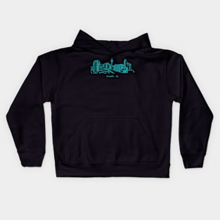 Early 2000's Calgary skyline. Kids Hoodie